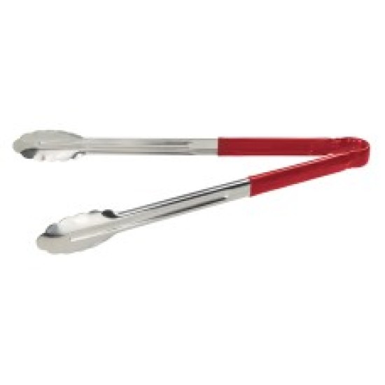 Pinza de Acero Inoxidable Mango Rojo de 16”